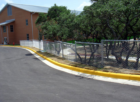 galvanized chain link fence sections
