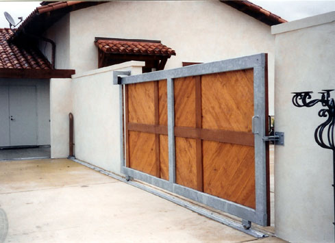 heavy duty wood gate with metal frame