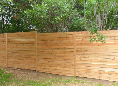 horizontal wood fence thin pickets 8 feet high