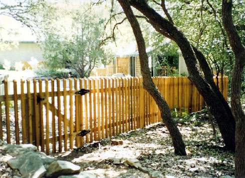spaced picket fence 4 foot with gate