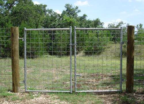 steel gate frame cattle panel fence pine posts