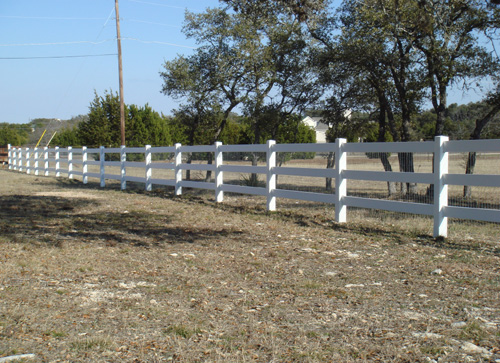 white horse rail ranch fence